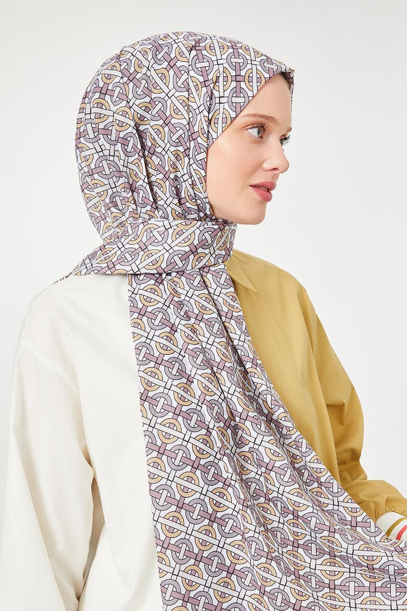 Fivescarf K.Vizon Yuvarlak Desen Mono Krep Şal