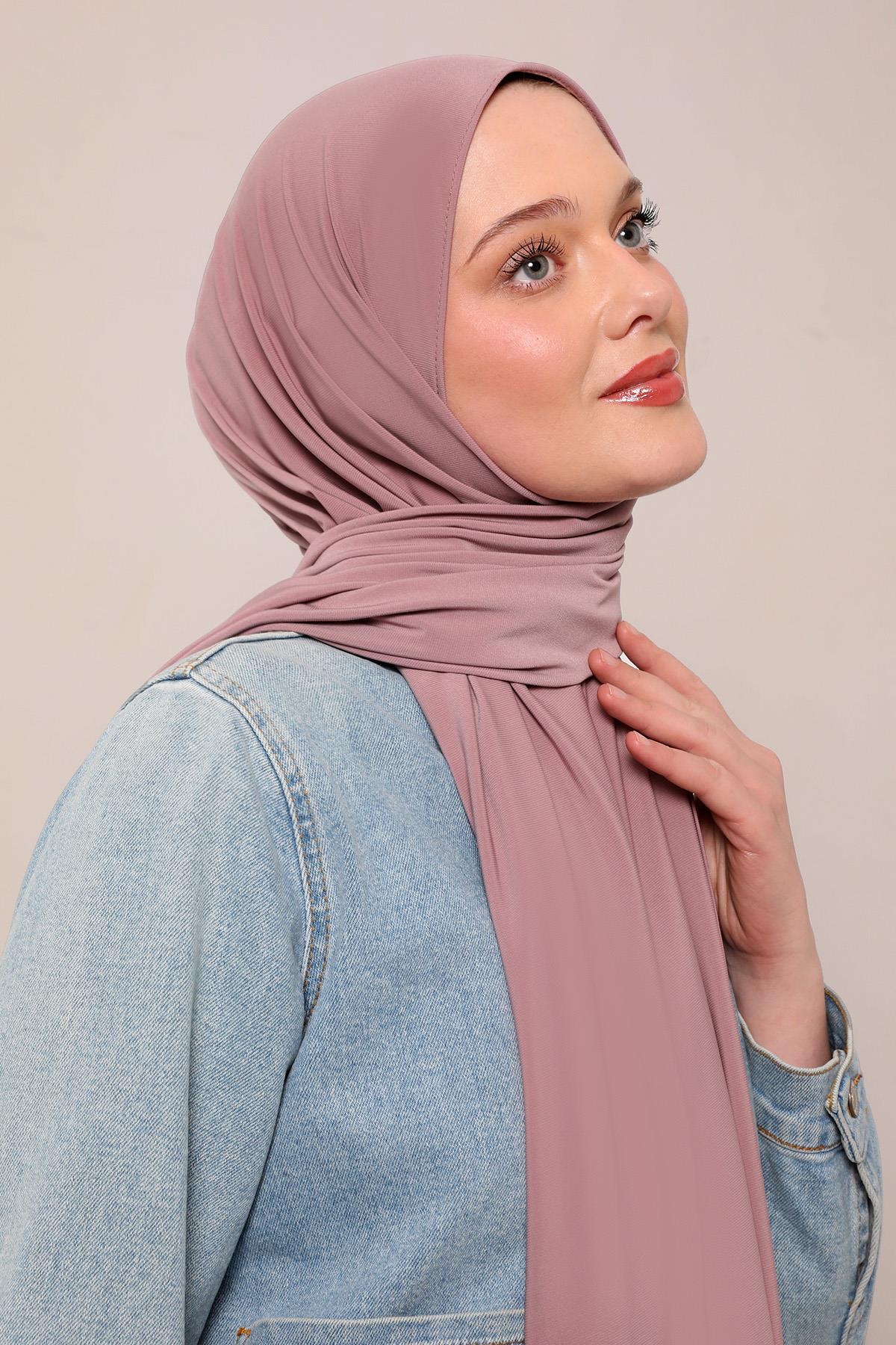 Fivescarf K.Pudra Düz Premium Jersey Şal