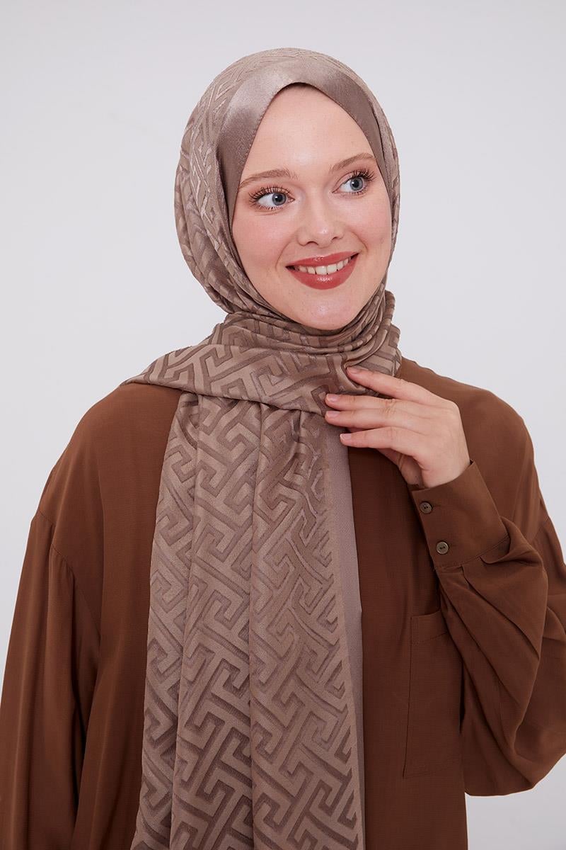 Fivescarf K.Vizon Labirent Desen Deluxe Devore Şal