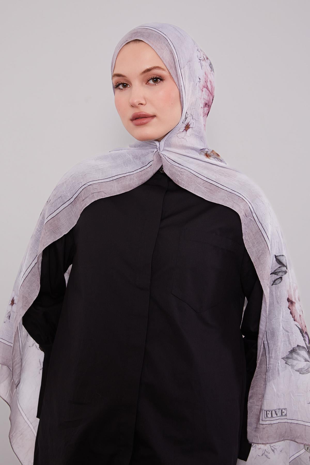 Fivescarf K.Lila Çicekli Craze Comfort Şal