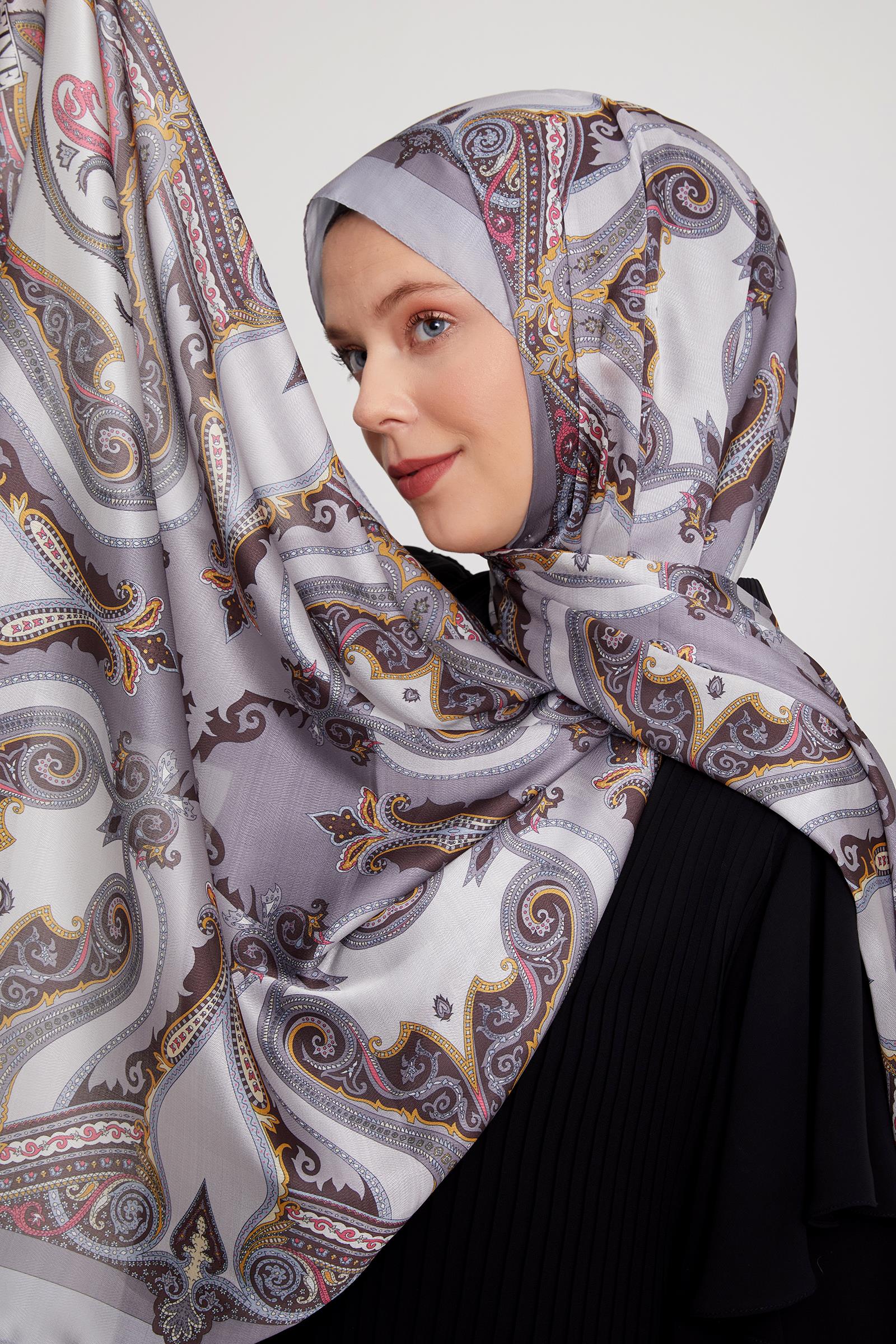 Fivescarf K.Vizon Etnik Çini Desen Vual İpek Şal