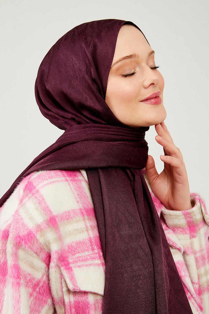 Fivescarf K.Menekşe Jakarlı Elegance Şal