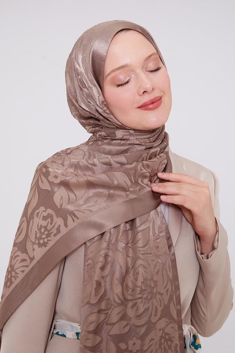 Fivescarf K.Vizon Çiçek Desen Deluxe Devore Şal