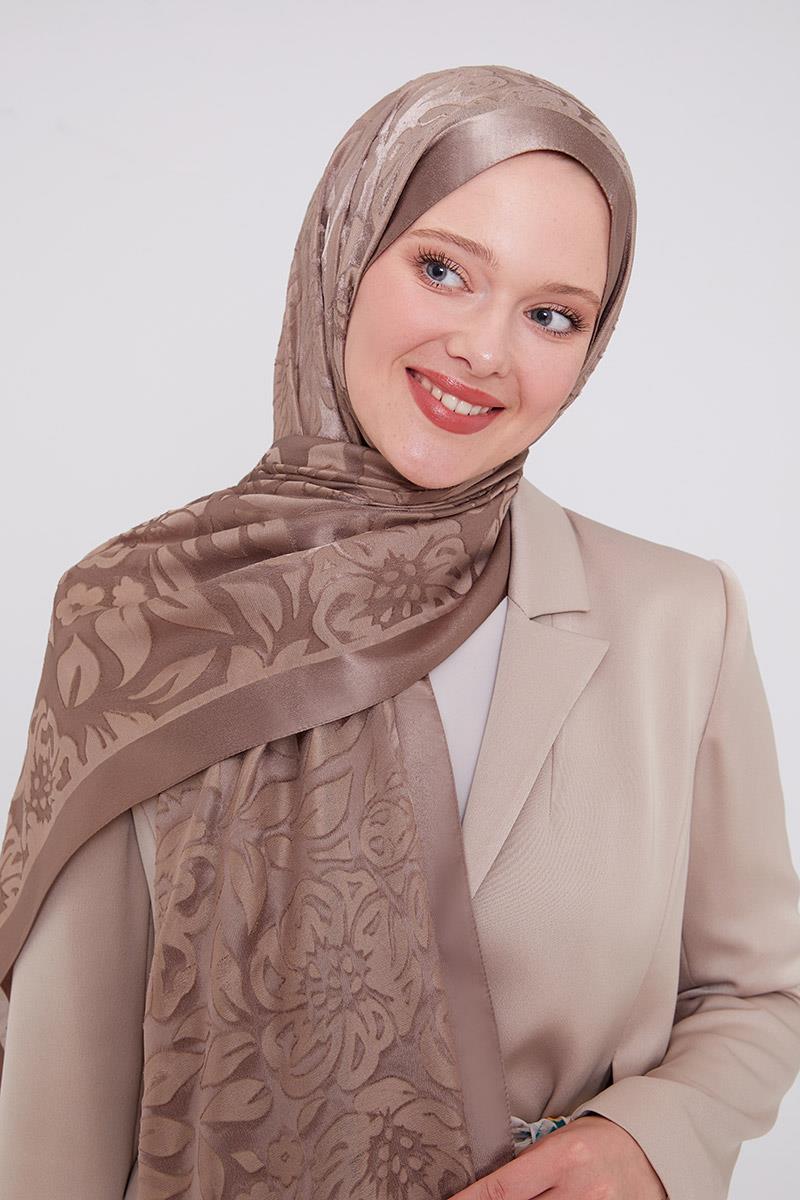Fivescarf K.Vizon Çiçek Desen Deluxe Devore Şal