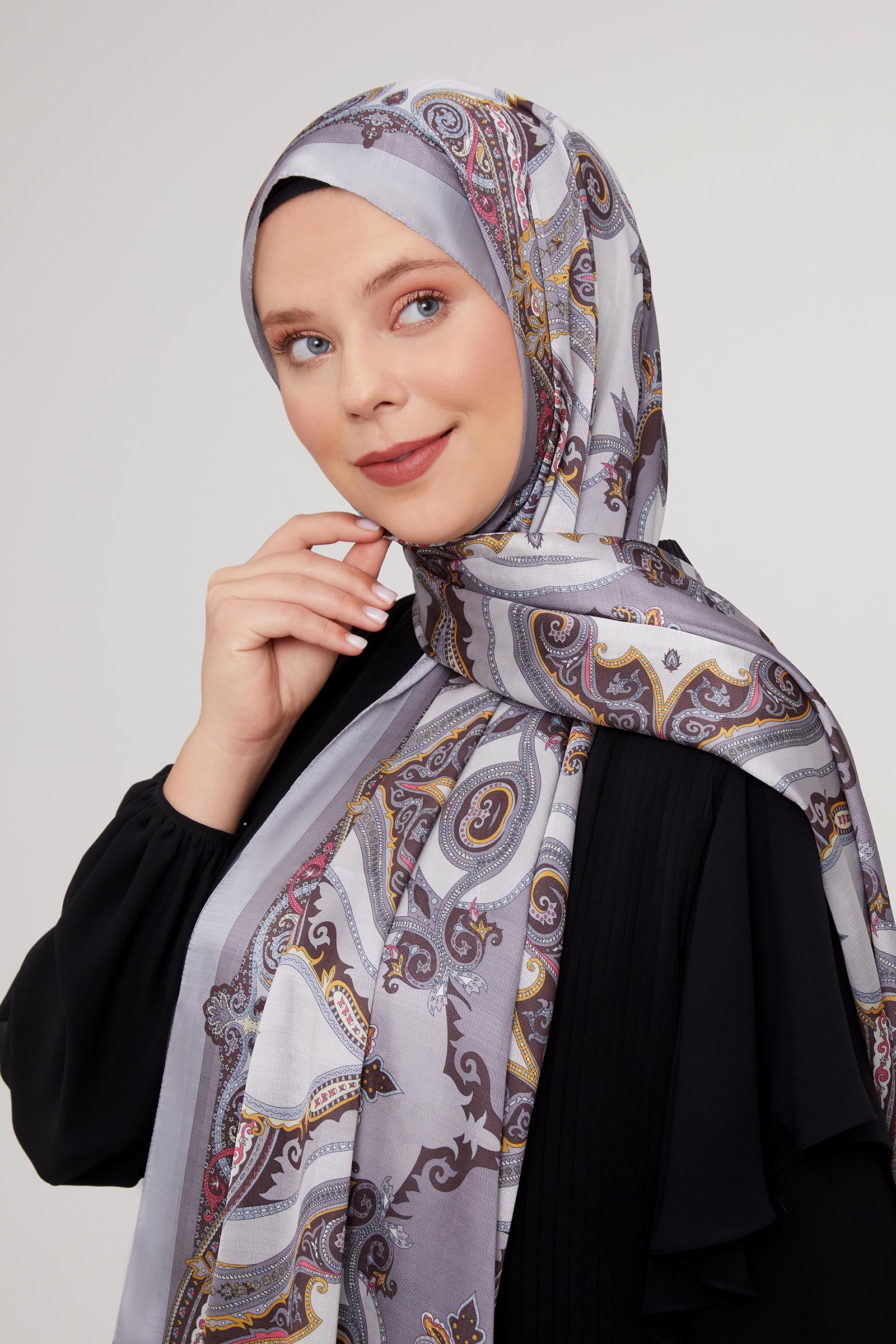 Fivescarf K.Vizon Etnik Çini Desen Vual İpek Şal