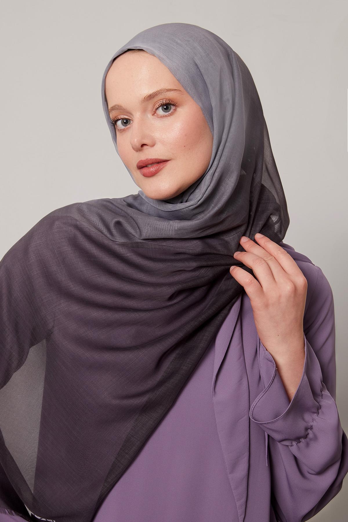 Fivescarf Kahve Geçişli Comfort Şal