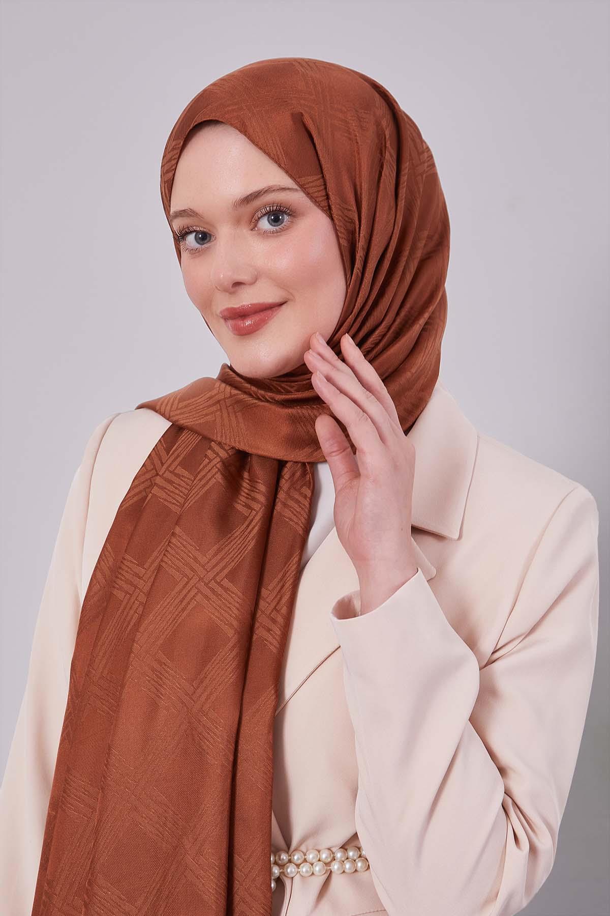 Fivescarf Kahve Jakar Şal