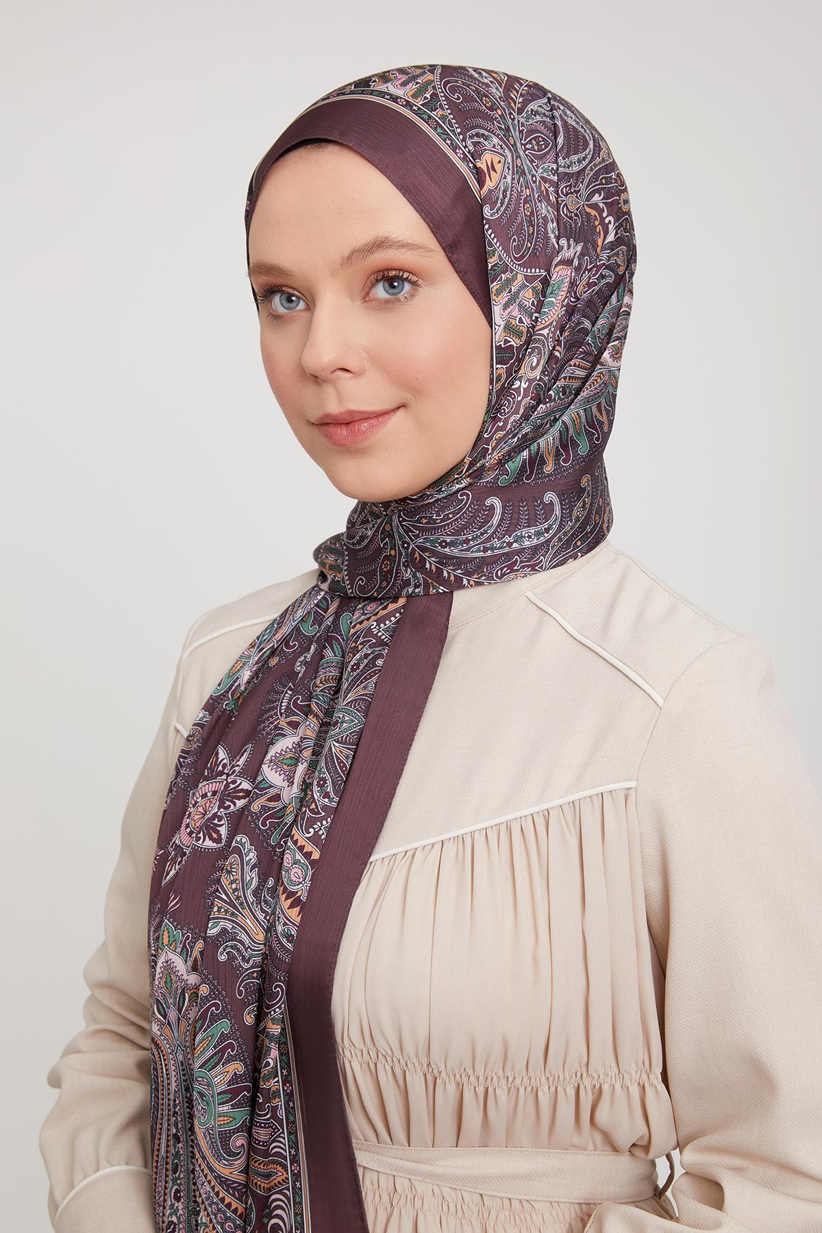Fivescarf Kahve Motif Desen Brand Şal