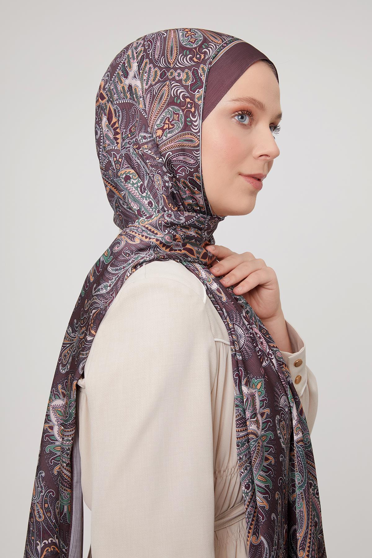 Fivescarf Kahve Motif Desen Brand Şal