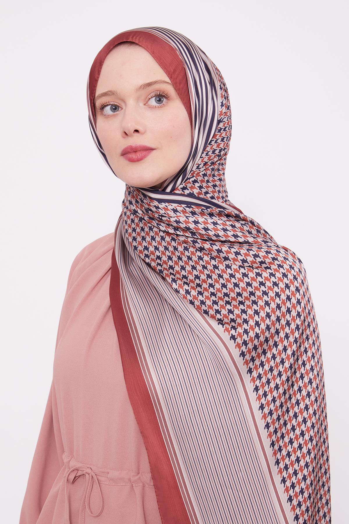 Fivescarf Kiremit Kazayağı Desen Brand Şal