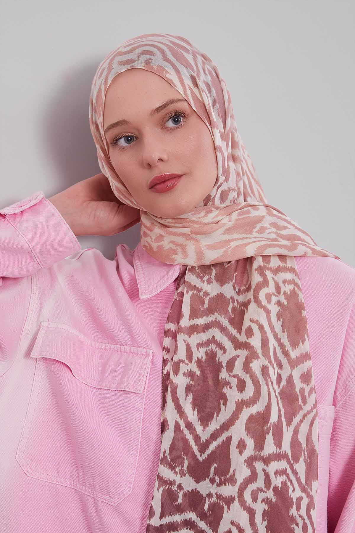 Fivescarf Kiremit Renk Geçişli Vivian Şal