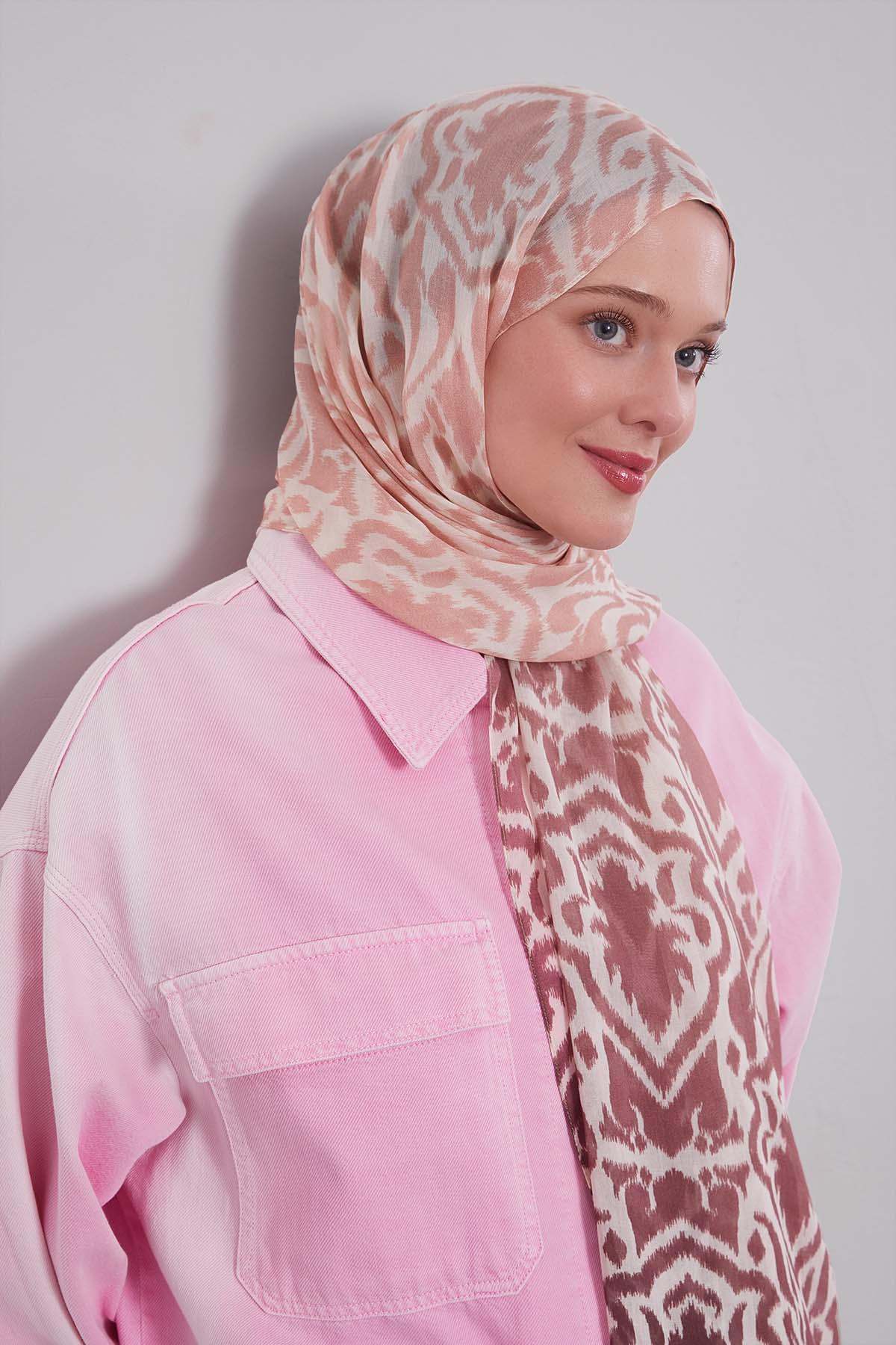 Fivescarf Kiremit Renk Geçişli Vivian Şal