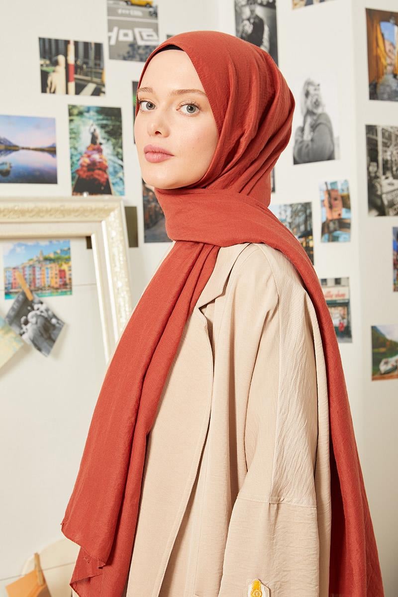 Fivescarf Kiremit Touch Pamuk Şal