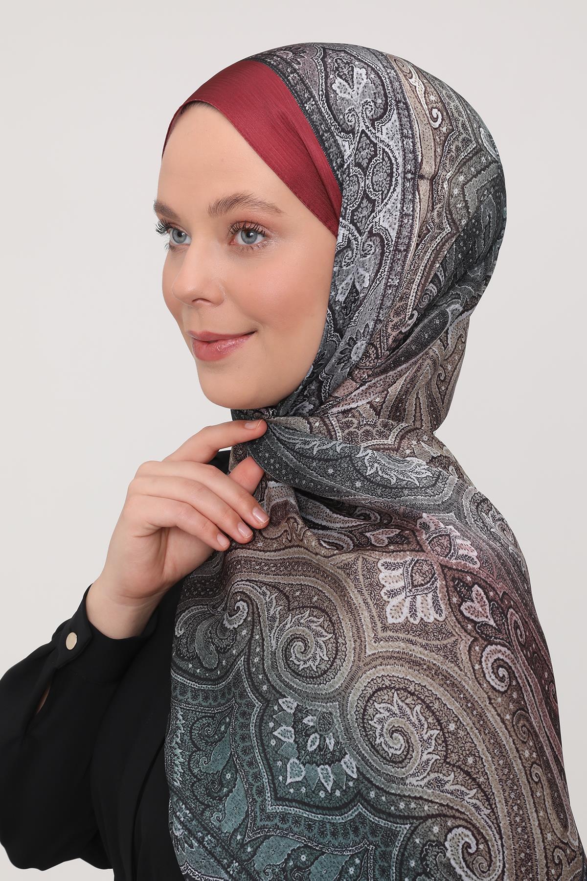 Fivescarf Kırmızı Gölgeli Desen Brand Şal