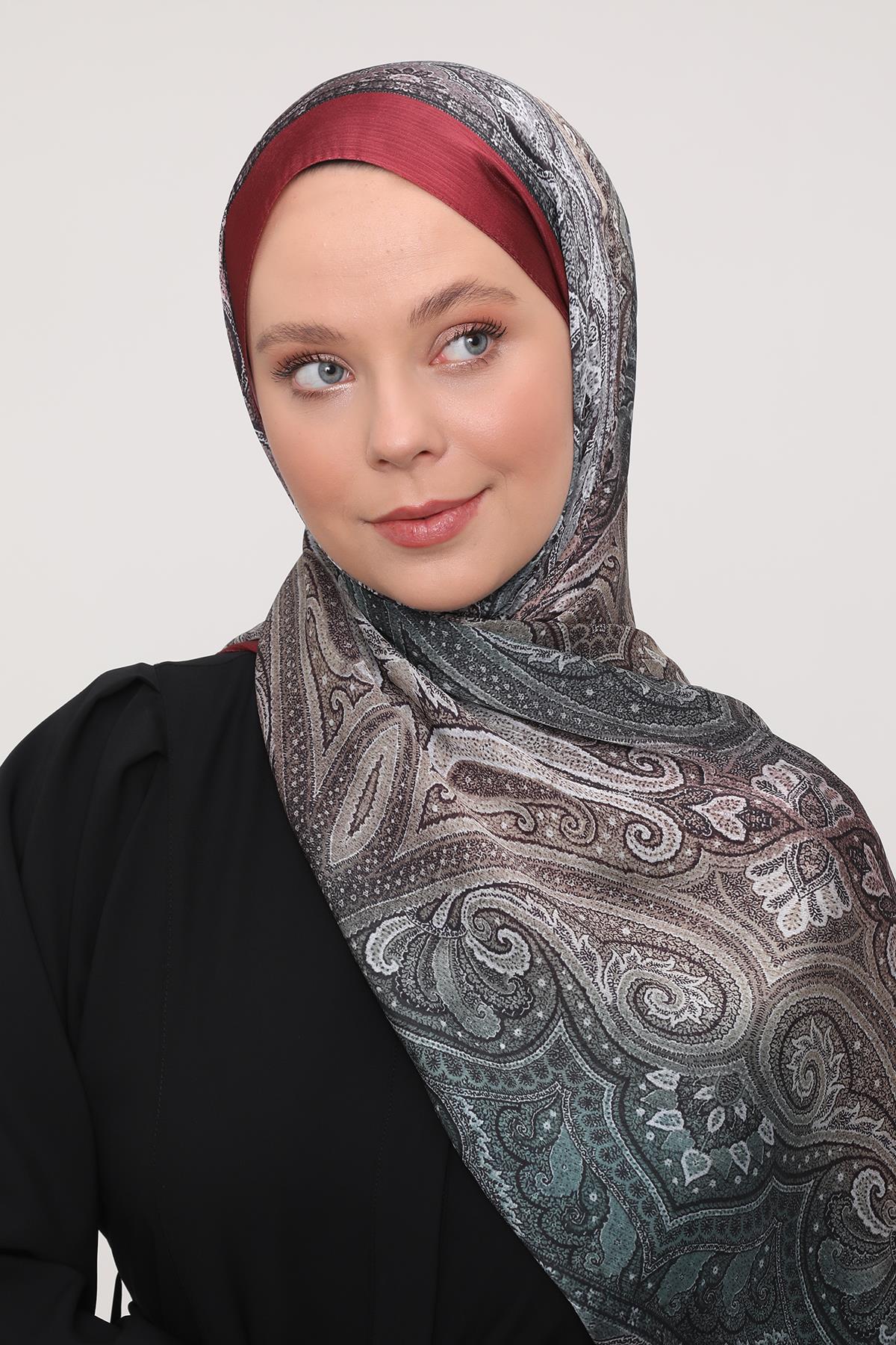 Fivescarf Kırmızı Gölgeli Desen Brand Şal