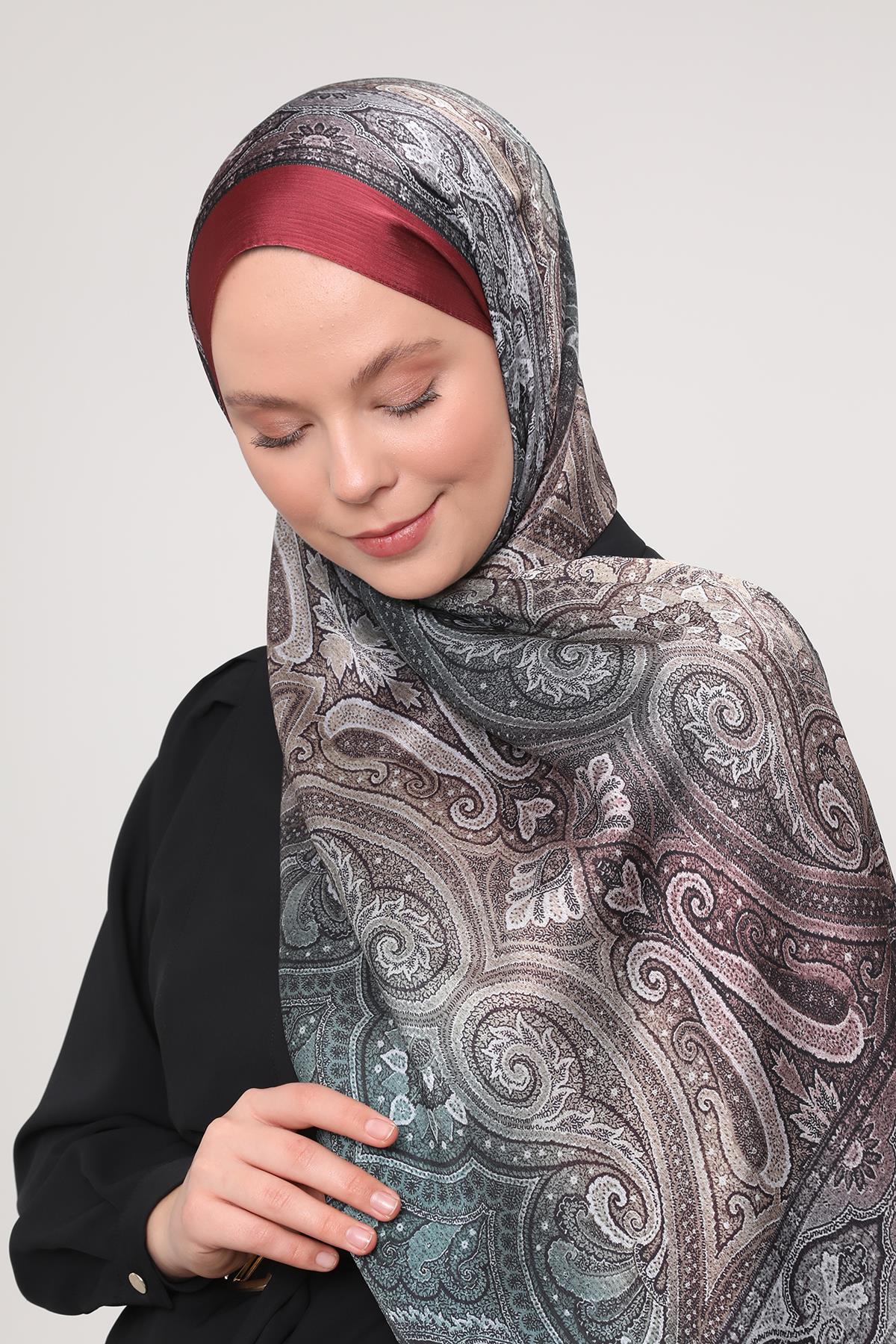 Fivescarf Kırmızı Gölgeli Desen Brand Şal