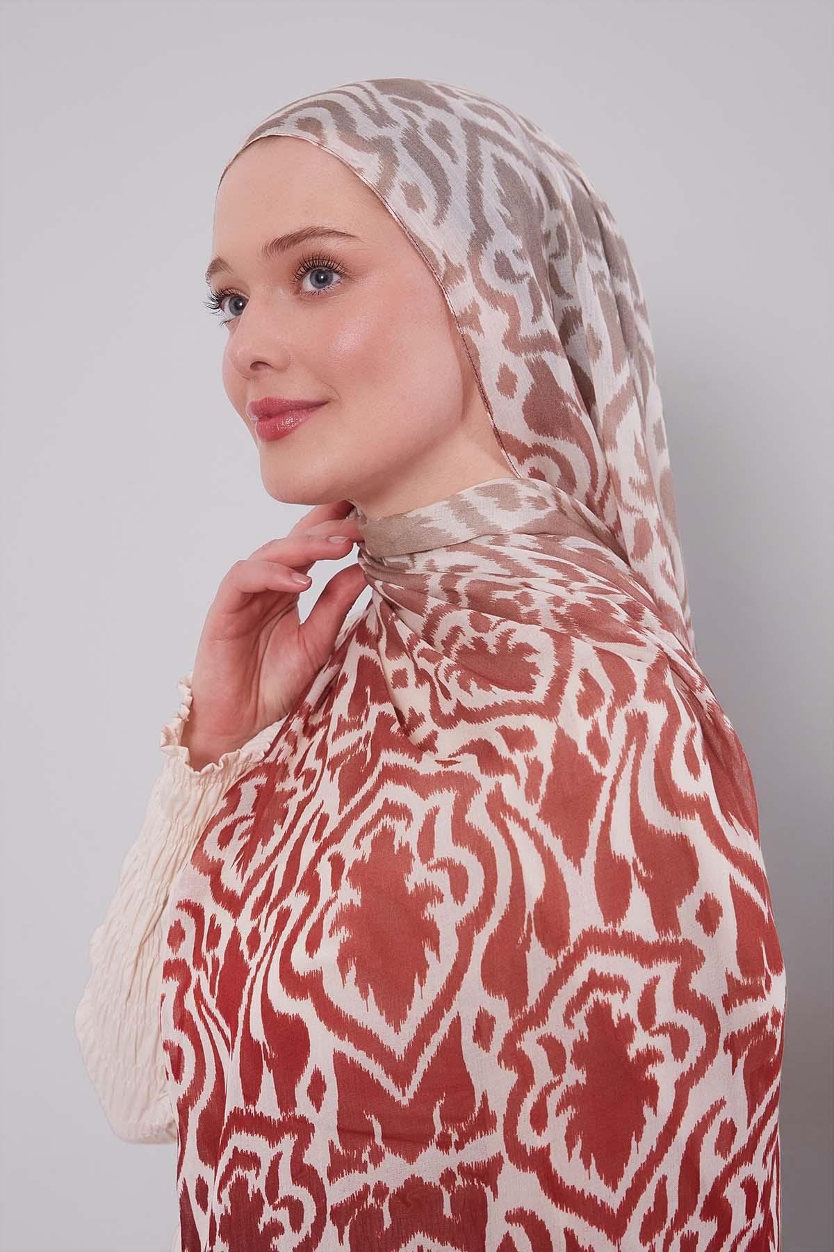 Fivescarf Kırmızı Renk Geçişli Vivian Şal