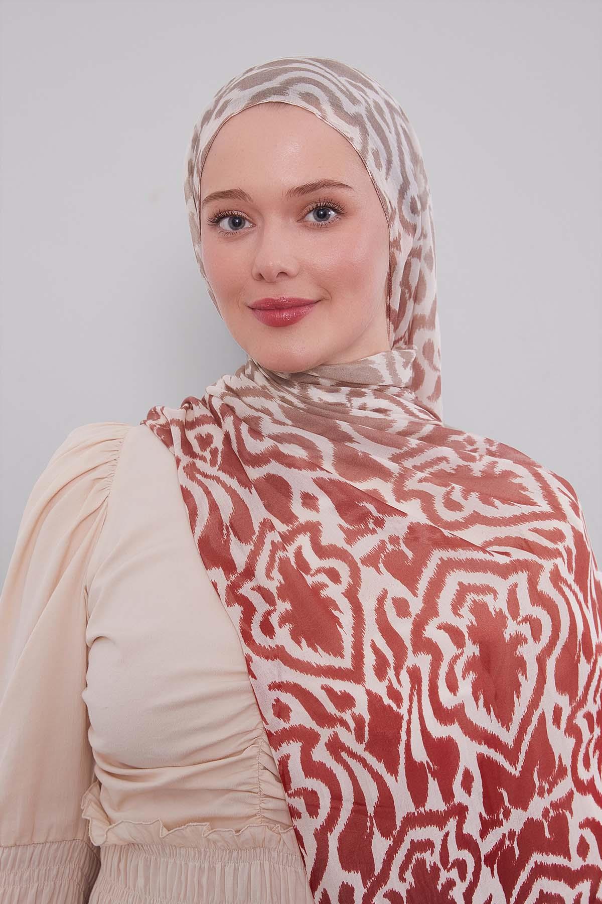 Fivescarf Kırmızı Renk Geçişli Vivian Şal