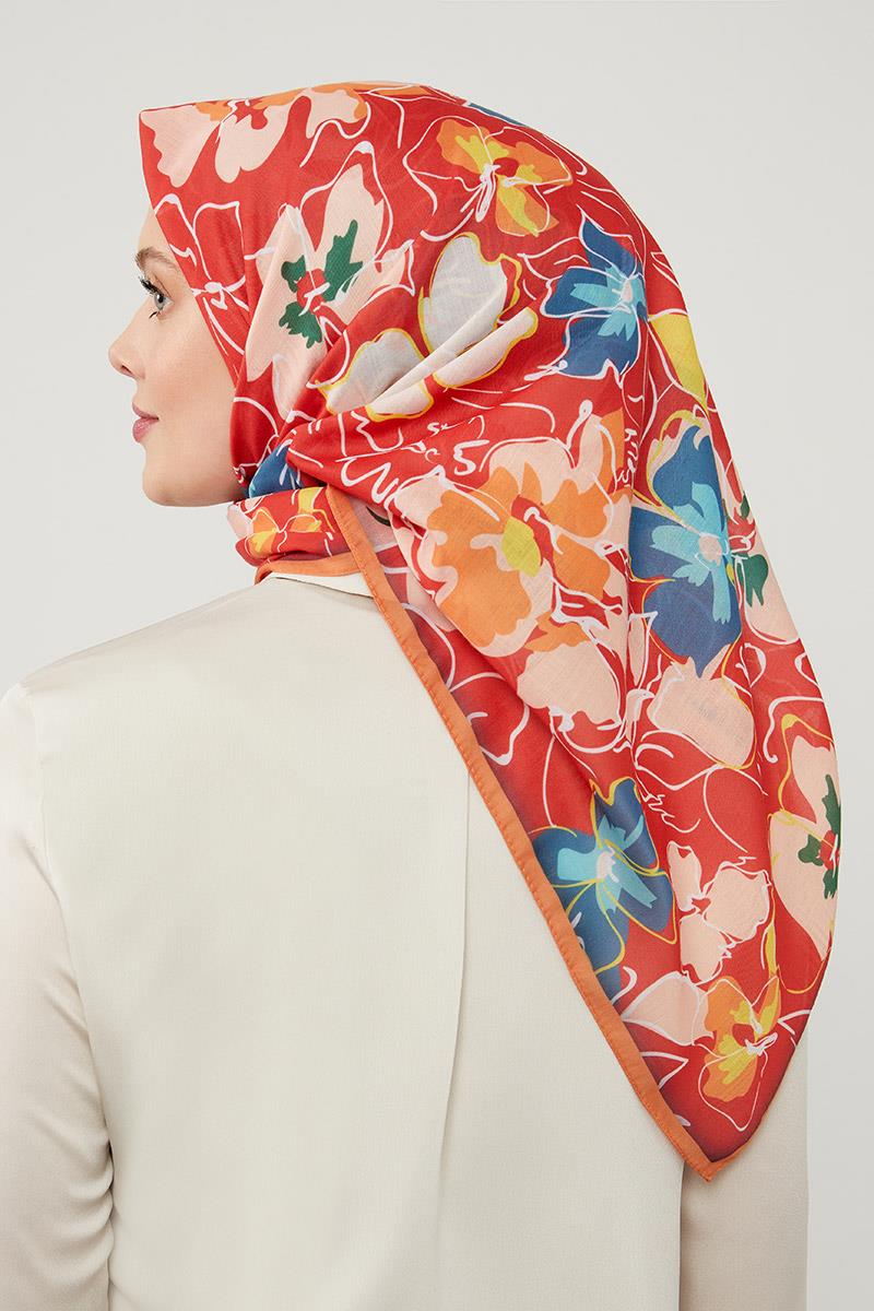 Fivescarf Kırmızı Soft Cotton Eşarp