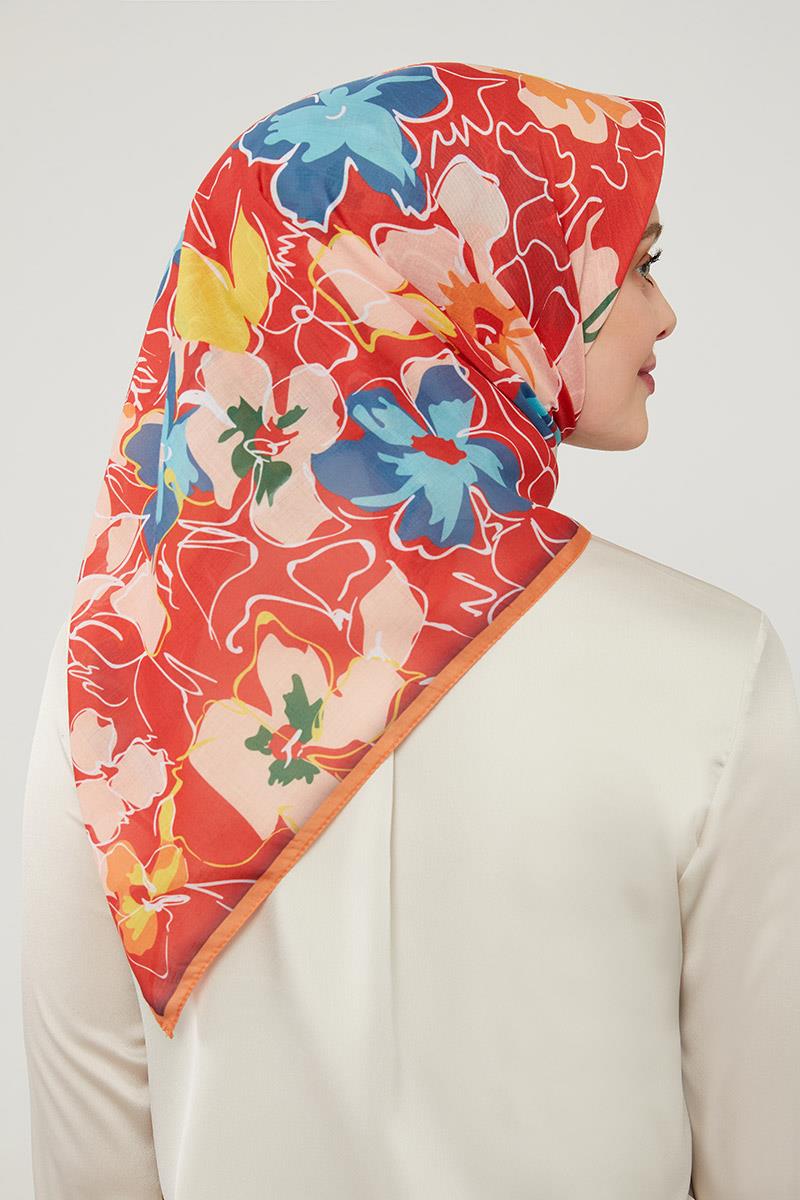 Fivescarf Kırmızı Soft Cotton Eşarp