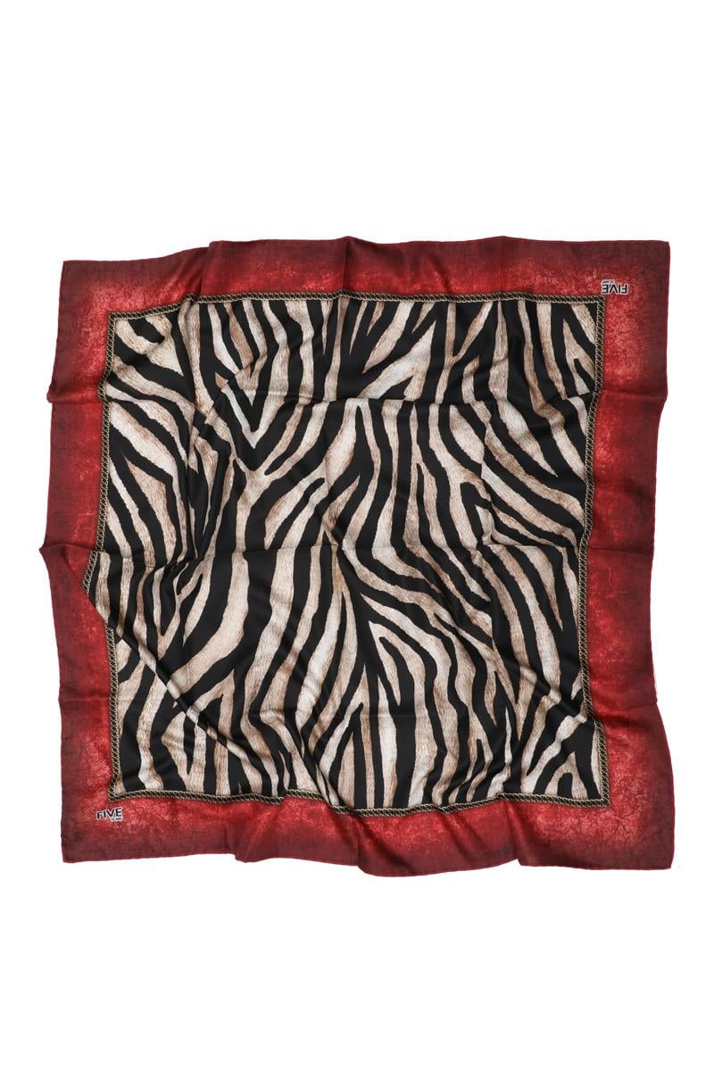 Fivescarf Kırmızı Twill Digital Eşarp