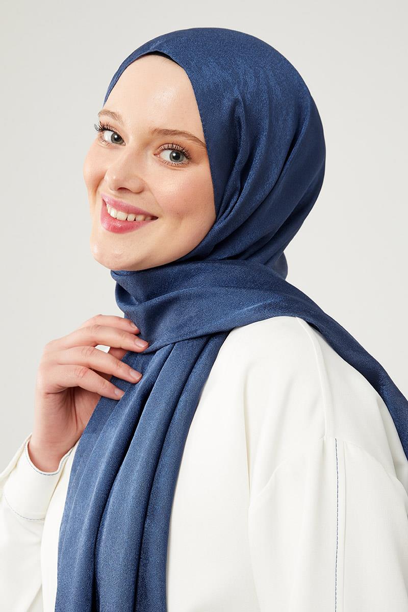 Fivescarf Kot Mavi Jakarlı Elegance Şal