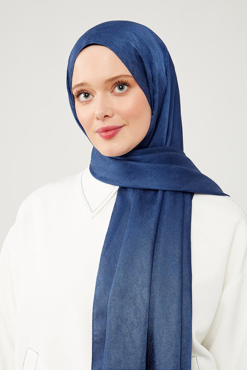 Fivescarf Kot Mavi Jakarlı Elegance Şal