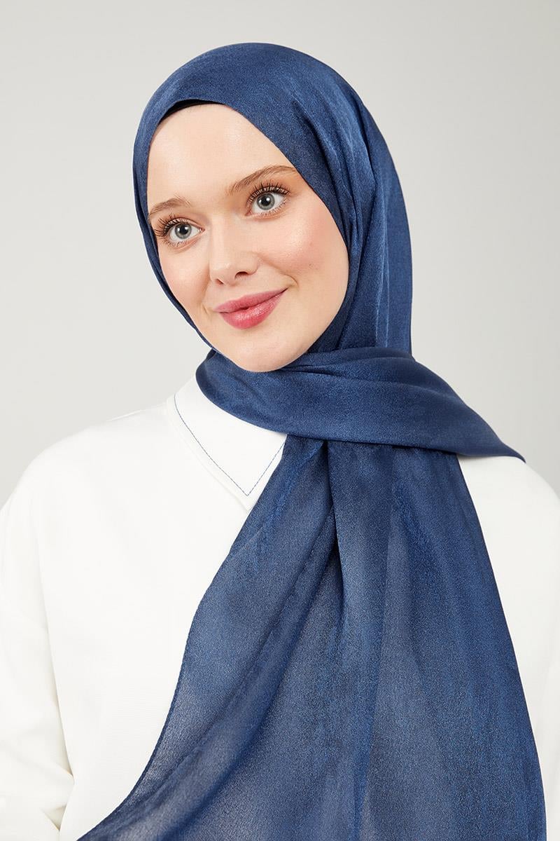 Fivescarf Kot Mavi Jakarlı Elegance Şal
