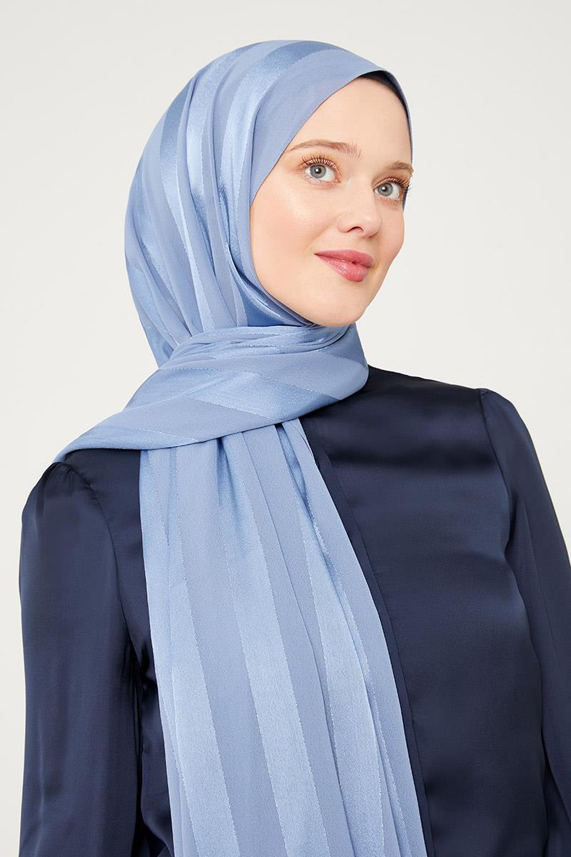 Fivescarf Kot Mavi Sim Şeritli Tokyo Şal