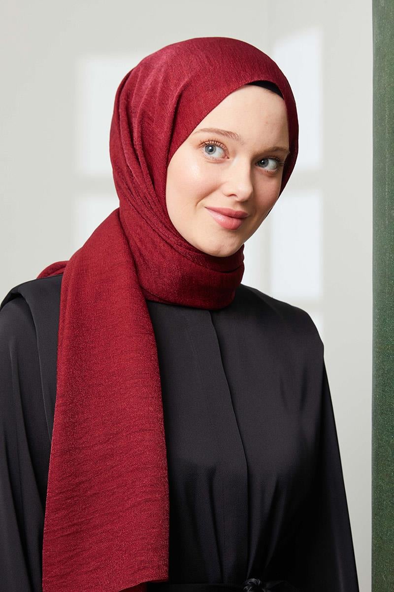 Fivescarf Koyu Bordo Pırıltı Şal
