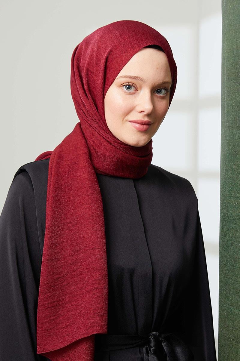Fivescarf Koyu Bordo Pırıltı Şal