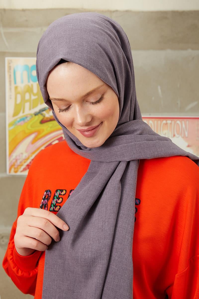 Fivescarf Koyu Lila Harman Şal