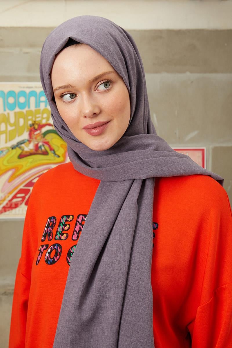 Fivescarf Koyu Lila Harman Şal