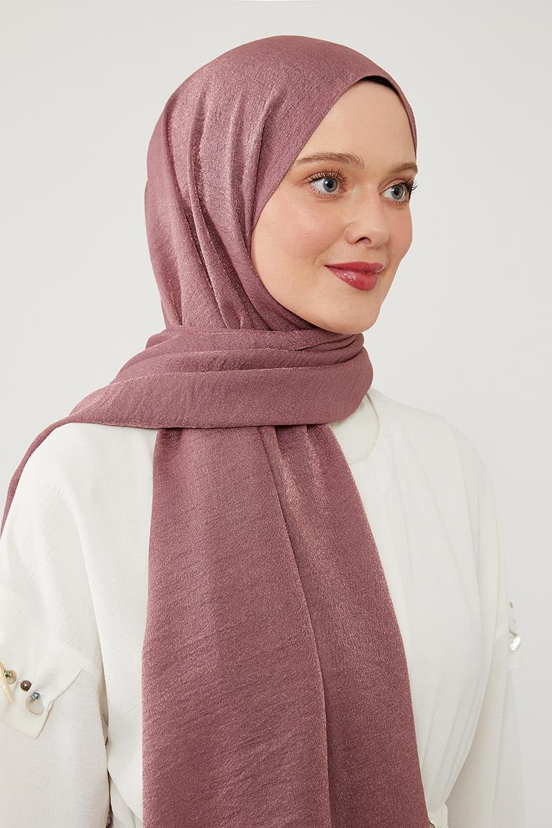 Fivescarf Koyu Pudra Pırıltı Şal