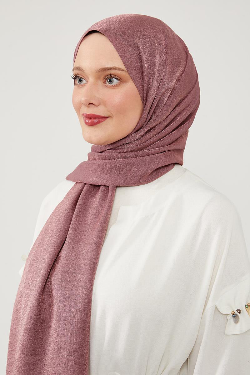 Fivescarf Koyu Pudra Pırıltı Şal
