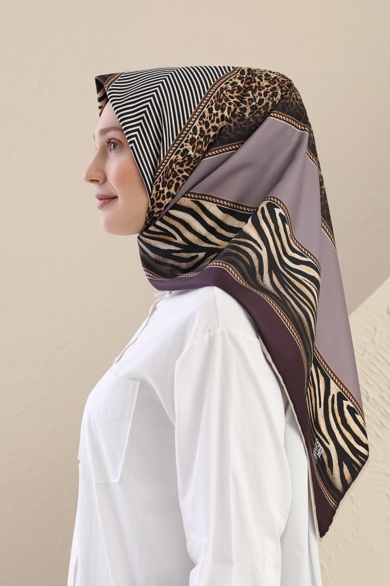 Fivescarf Koyu Pudra Twill Digital Eşarp