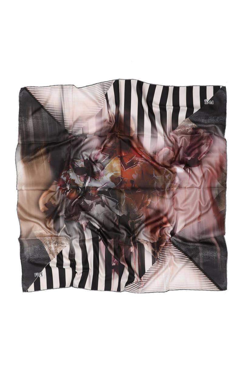 Fivescarf Koyu Pudra Twill Digital Eşarp