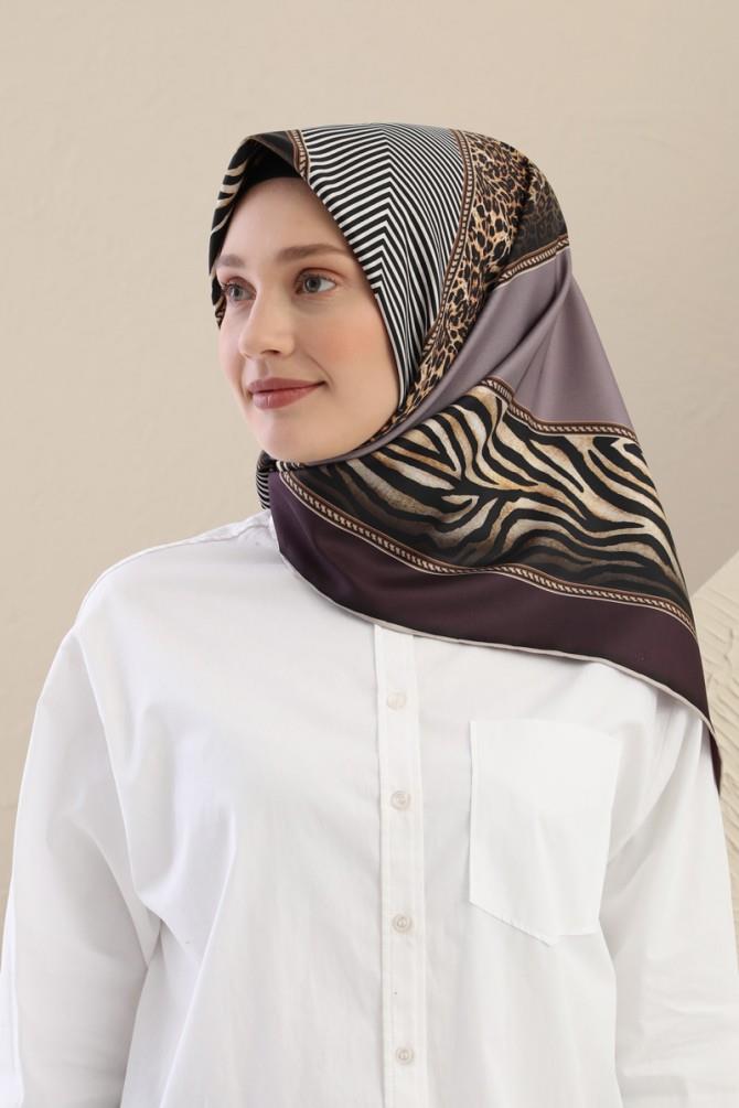 Fivescarf Koyu Pudra Twill Digital Eşarp