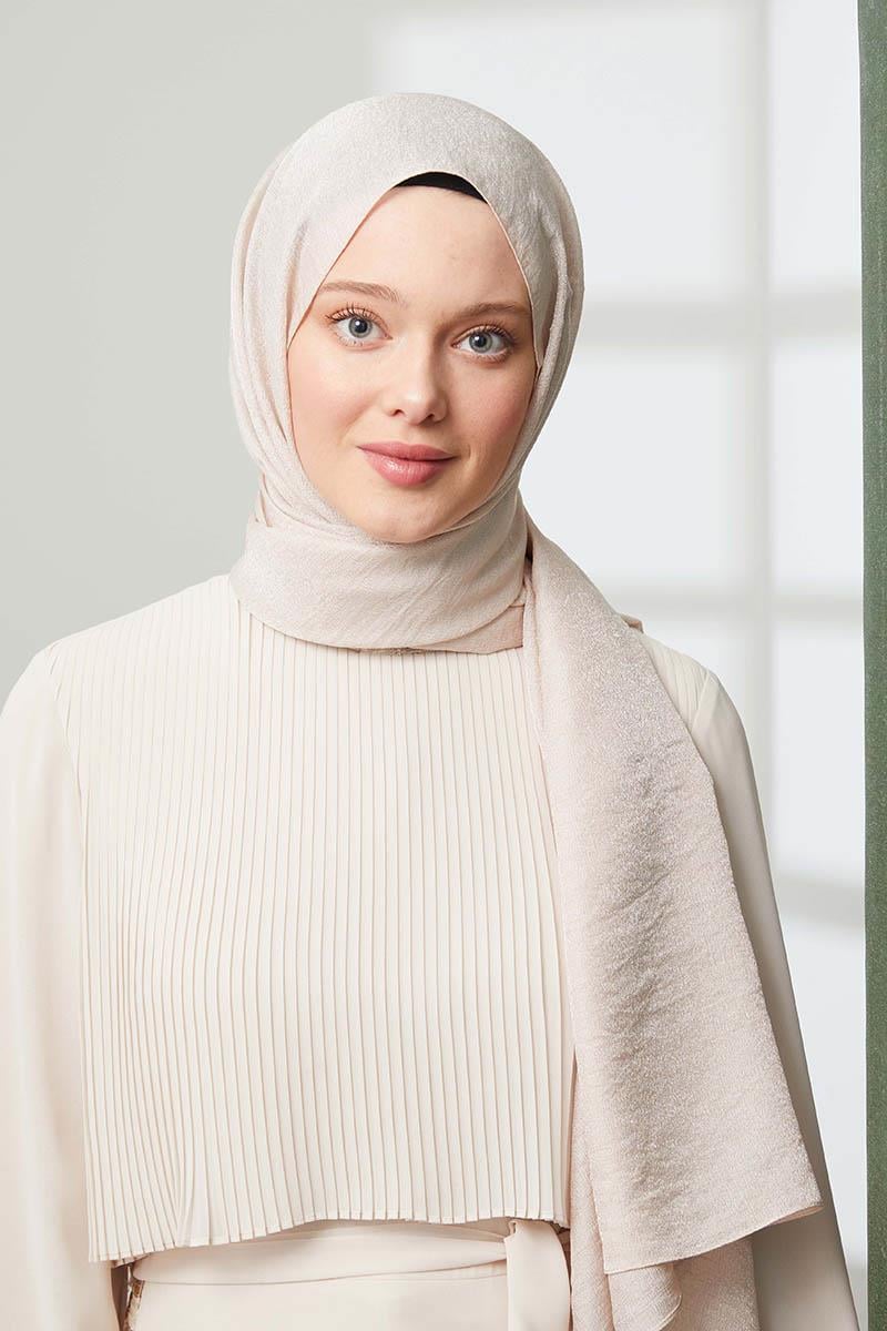 Fivescarf Krem Pırıltı Şal
