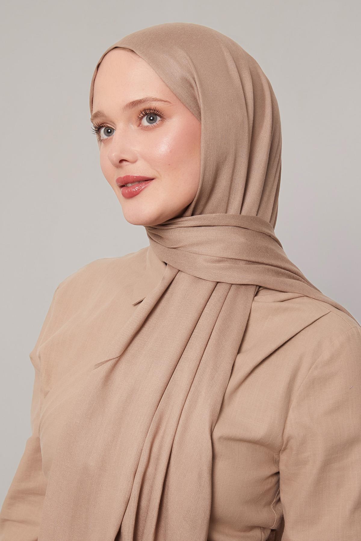 Fivescarf Kum Viskon Modal Düz Şal