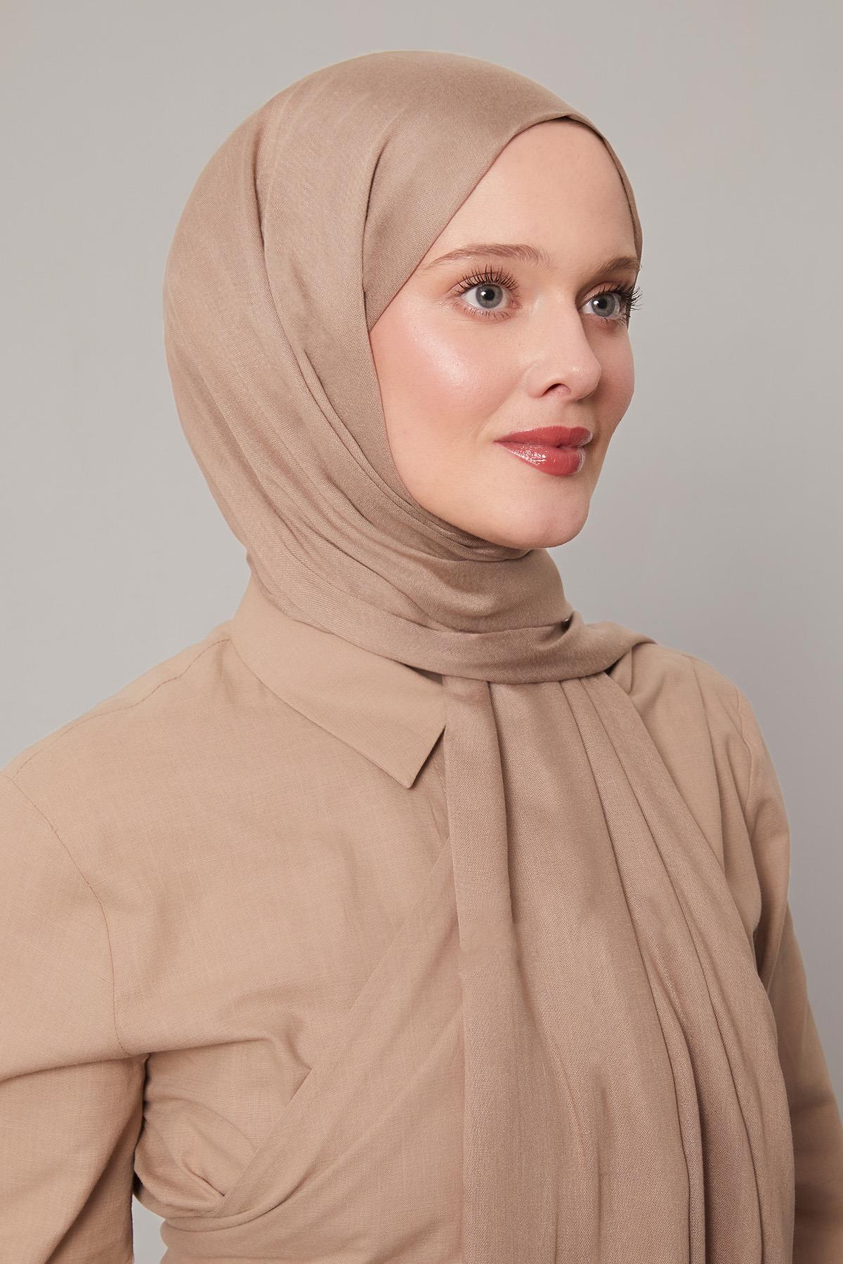 Fivescarf Kum Viskon Modal Düz Şal