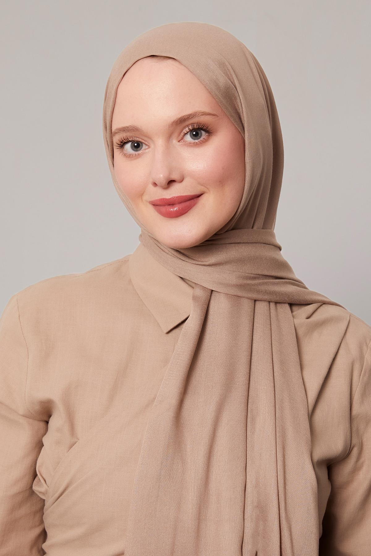 Fivescarf Kum Viskon Modal Düz Şal