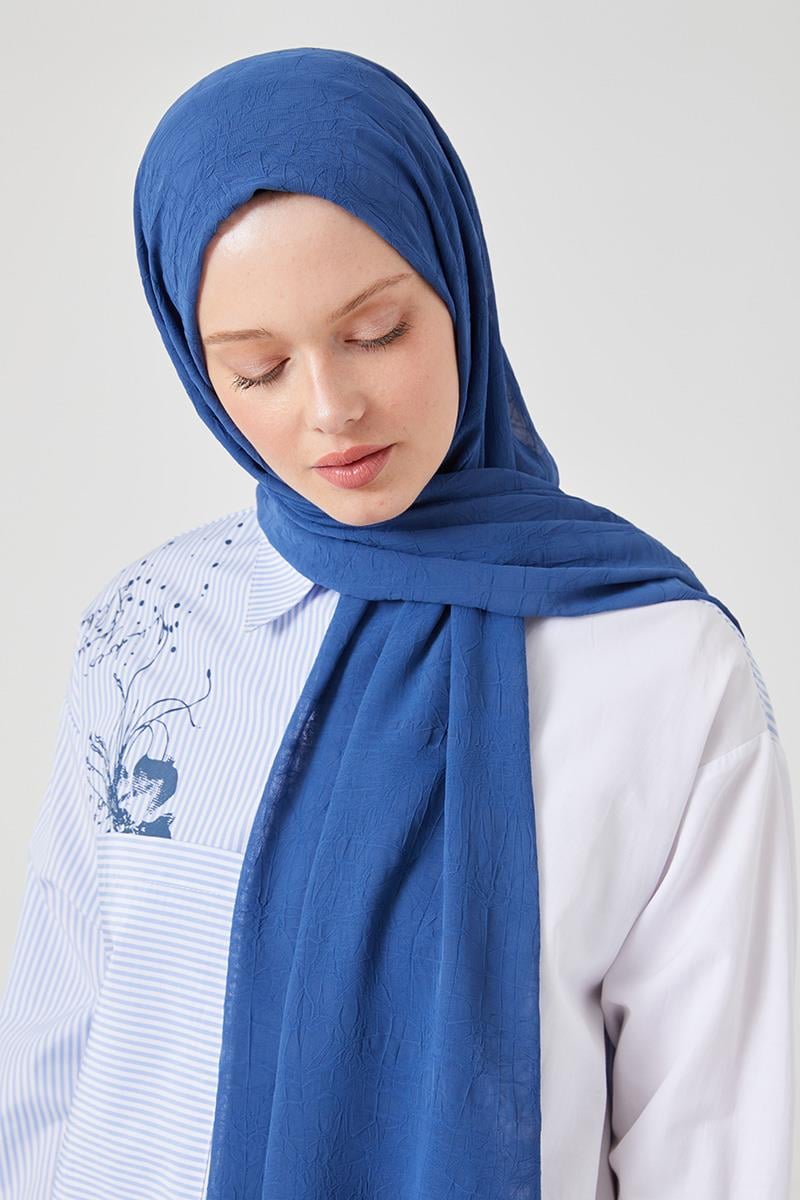 Fivescarf Lacivert Frozen Şal
