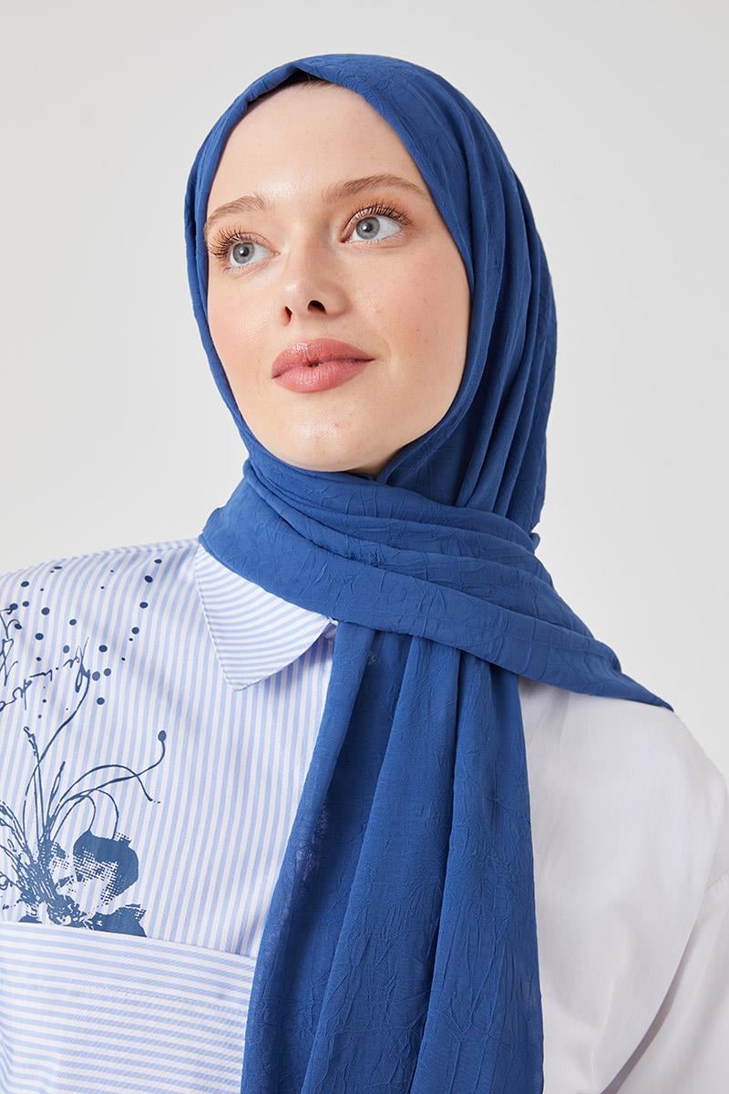 Fivescarf Lacivert Frozen Şal