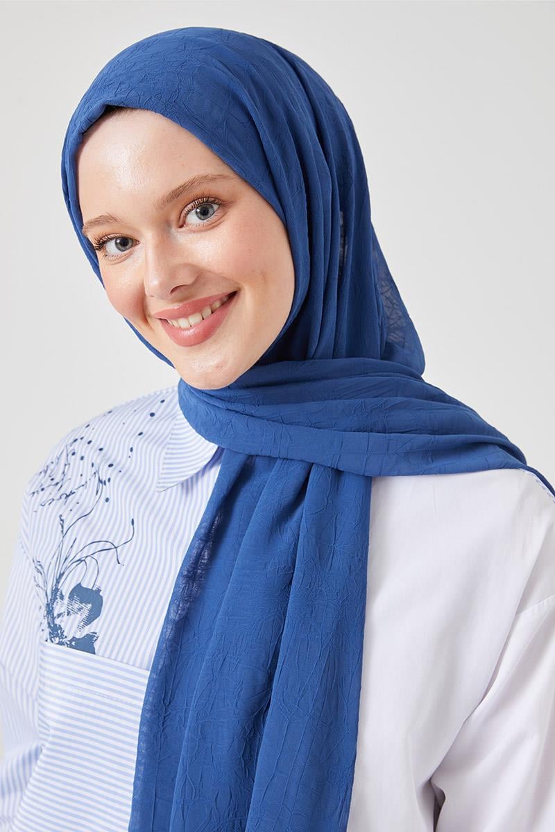 Fivescarf Lacivert Frozen Şal