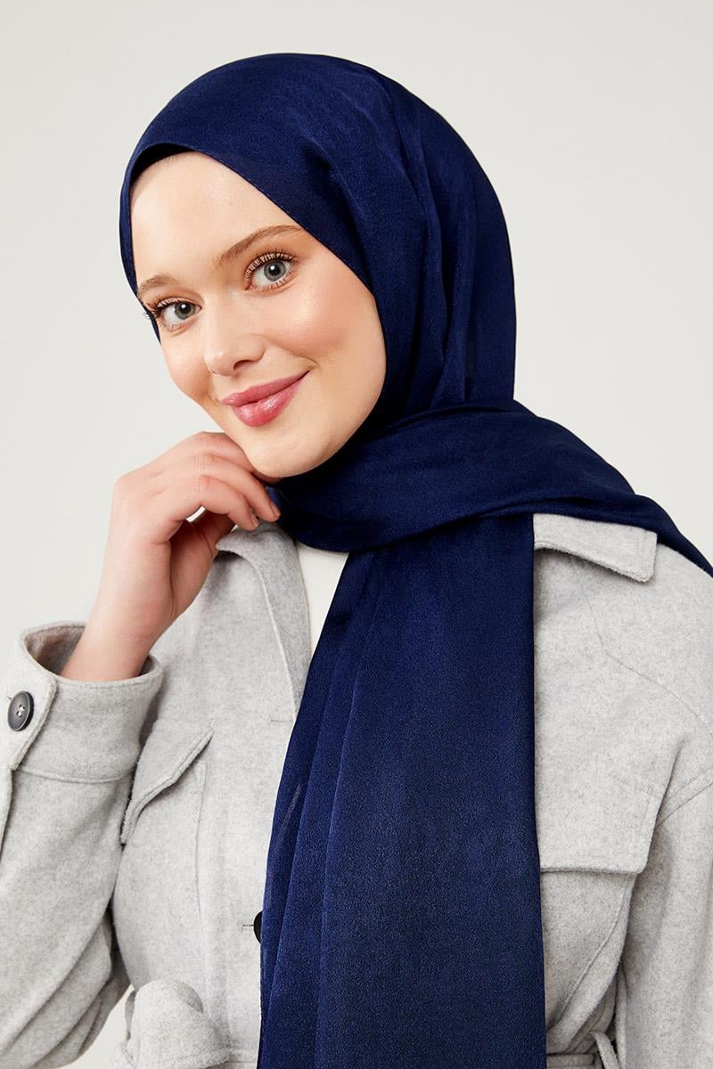 Fivescarf Lacivert Jakarlı Elegance Şal