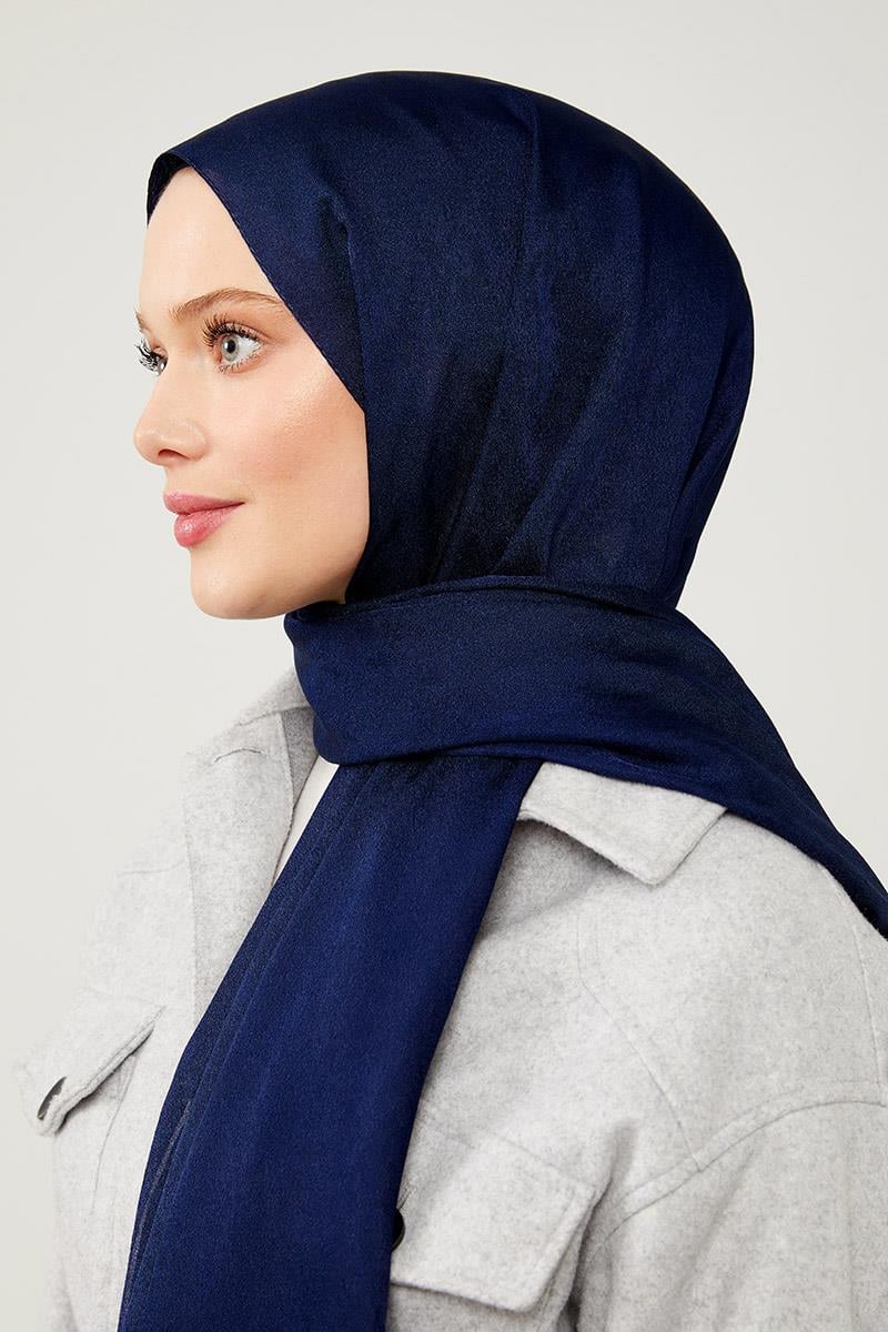Fivescarf Lacivert Jakarlı Elegance Şal