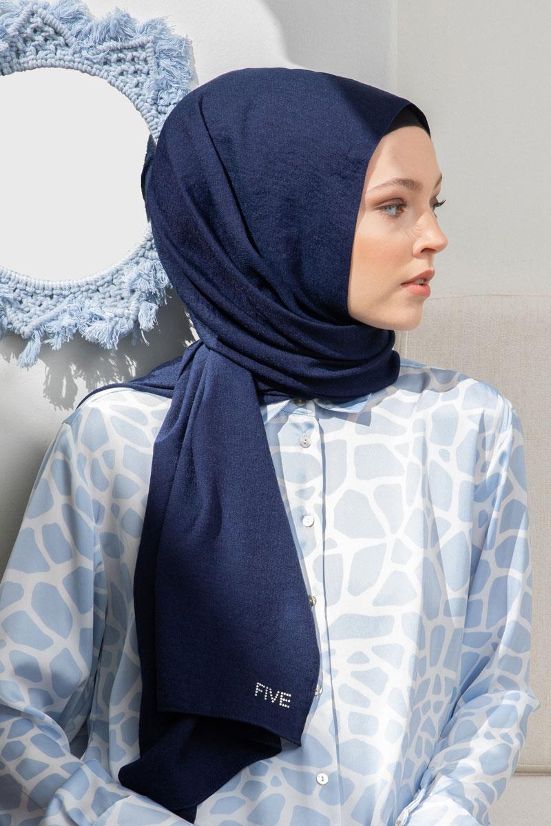 Fivescarf Lacivert Junset Şal