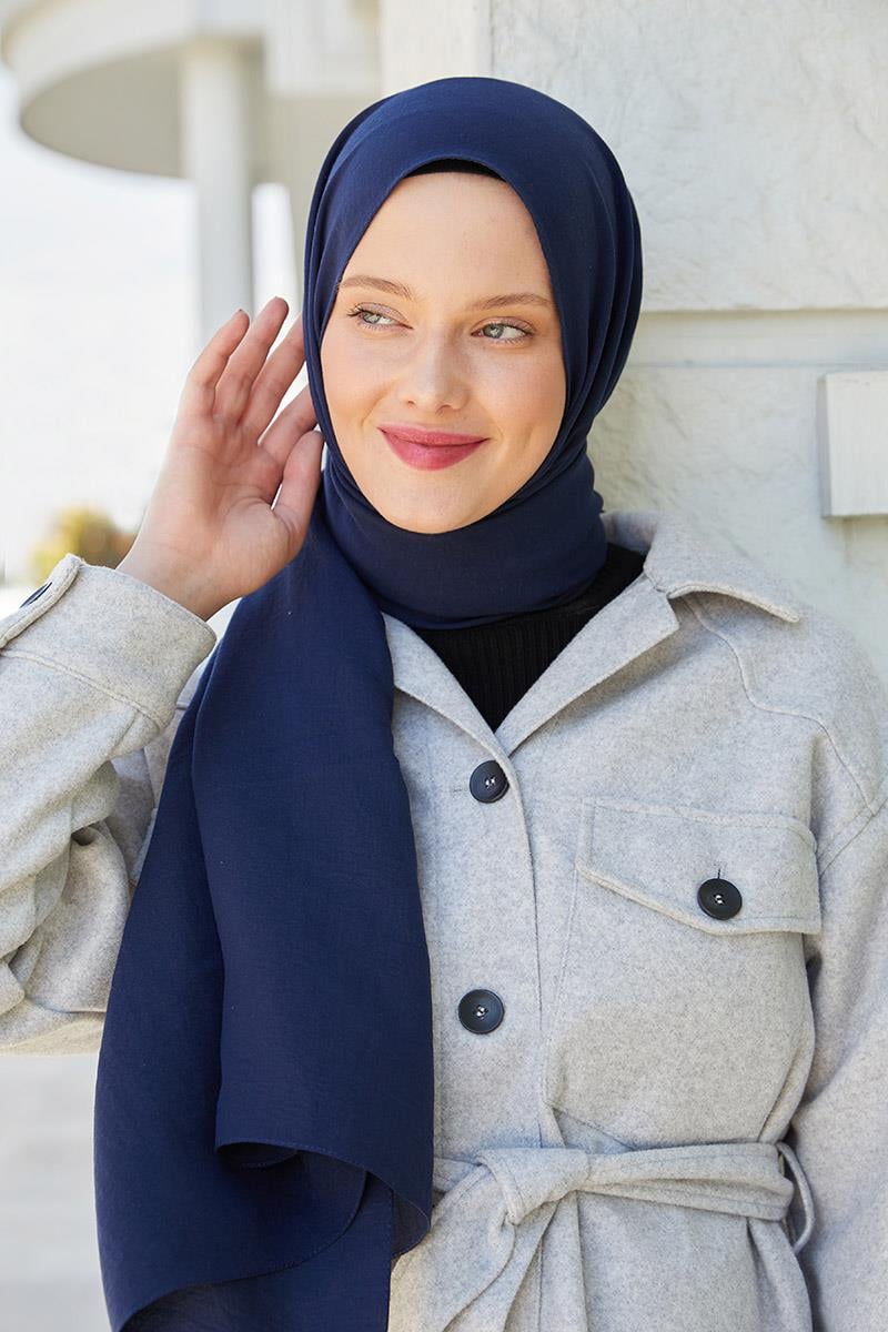 Fivescarf Lacivert Pamuk Cazz Şal