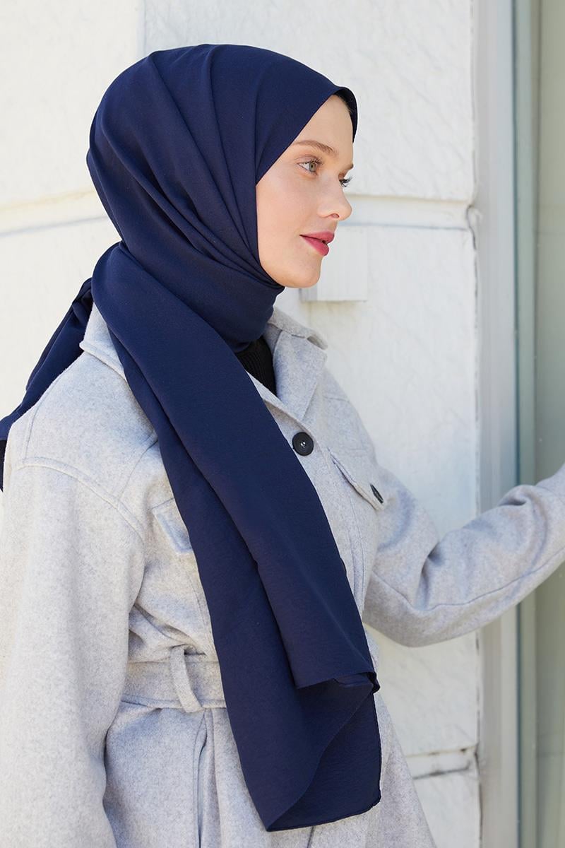 Fivescarf Lacivert Pamuk Cazz Şal